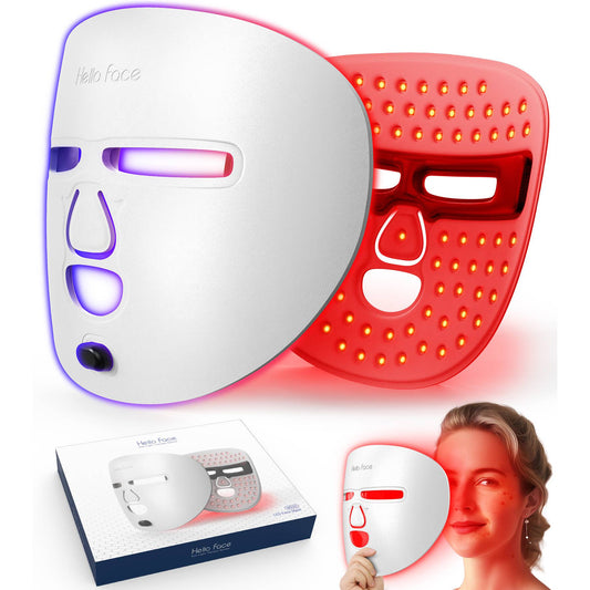 LED Face Mask – Red Light Therapy Facial Care Tool for Home & Travel