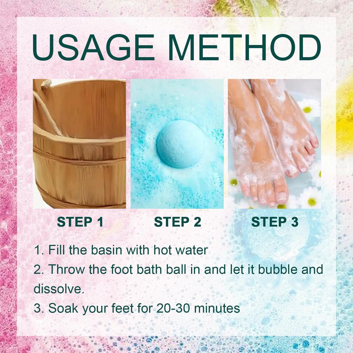 Yihe Ginger Foot Bath Balls – Relaxing Foot Soak for Cold Relief, Detox, and Better Sleep
