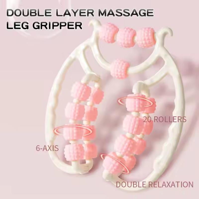 Double-Row 20-Roller Leg Massager – Foot & Calf Reflexology for Relaxation & Circulation
