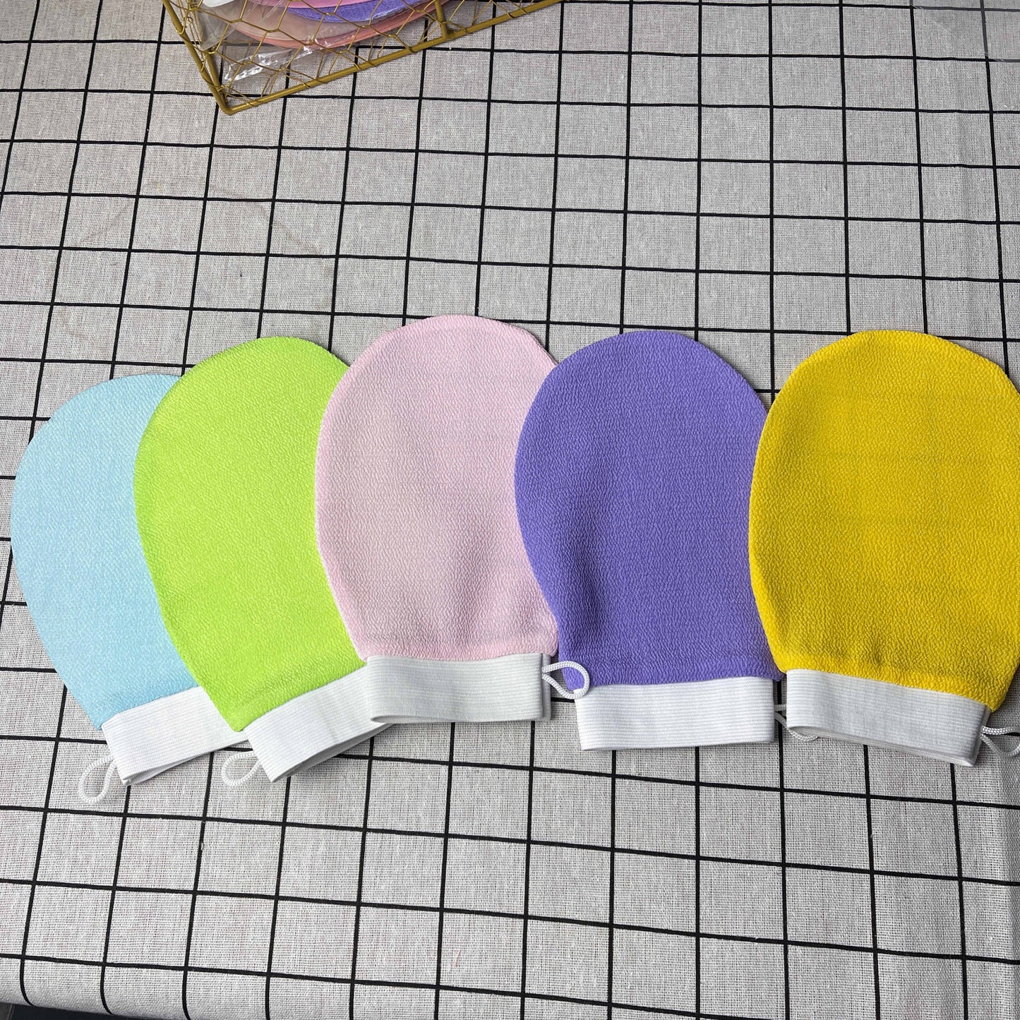 Home Fashion Exfoliating Bath Gloves – Gentle Skin Scrub & Spa-Quality Body Care